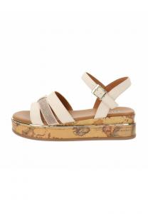 Босоножки на танкетке Sandali con plateau Alviero Martini, цвет Nudo