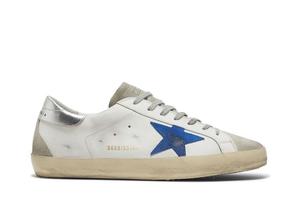 Кроссовки Golden Goose Superstar White Electric Blue, белый