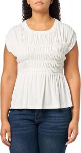 Женский спортивный топ Tommy Hilfiger с присборенным лифом и короткими рукавами, Ivory
