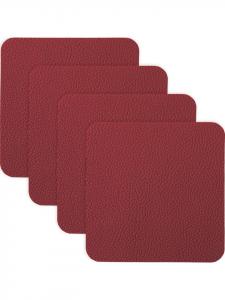 Erwin Müller Набор из 4 подставок под стаканы Lagoa в бордовом цвете