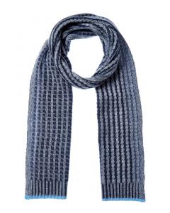 Плетеный детский шарф Forte Cashmere с косичками Forte, темно-синий