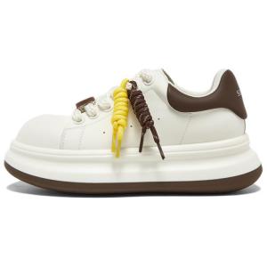 Износостойкие женские скейтерские кеды Low Top BASTO, бежевый/коричневый