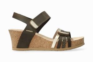 Women's Lucia Lightweight Walking Wedge Sandal In Khaki MEPHISTO