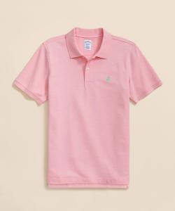 Поло-рубашка из эластичного пике Supima Cotton Stretch Piqué с логотипом GF, приталенного кроя.