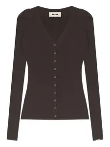 Кардиган на пуговицах с V-образным вырезом Aeron, коричневый
