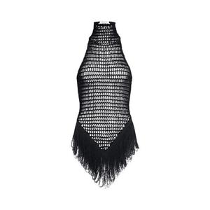 Топ Alaïa Fringe Top, Noir Alaia