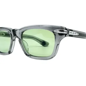 Chrome Hearts Plate And Metal Square Sunglasses Unisex Gray Silver