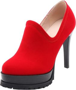 Женские ботильоны Betastella на шпильке с платформой и боковой молнией, Red