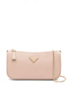 Сумка через плечо из сафьяновой кожи Prada, розовый