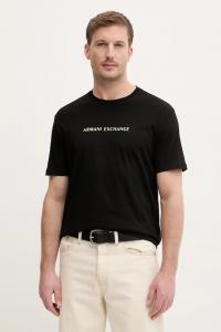 Хлопковая футболка Armani Exchange, черный
