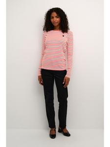 Рубашка Liddy с длинными рукавами, классический крой, мел/огненно-красно-черное сердце Kaffe