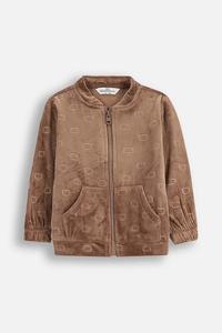 Детская бархатная толстовка Coccodrillo, коричневый