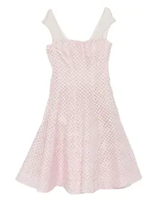 Платье мини с геометричным узором Gemy Maalouf, розовый