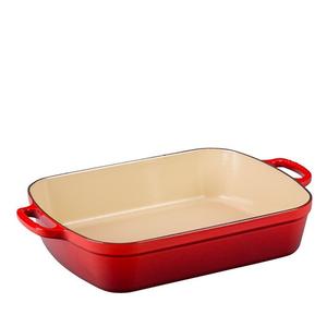 Фирменная прямоугольная жаровня Le Creuset объемом 5,25 литра, красный