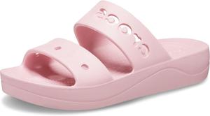 Женские сандалии на платформе Crocs, розовый