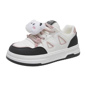 TONYBEAR Женские противоскользящие низкие скейтерские кроссовки Black, цвет Black