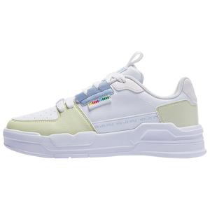 Износостойкие и легкие низкие кеды для скейтборда женские белый желтый синий QIAODAN