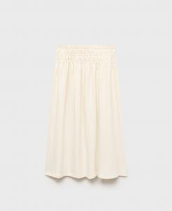 Женская длинная юбка со сборками MANGO, Beige
