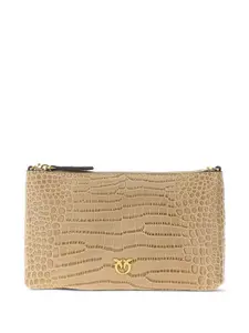 Сумка через плечо Love Birds с крокодиловым принтом PINKO, нейтральный