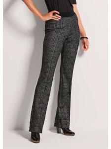 MADELEINE Хлопковые брюки с эластичным поясом, черного/бежевого цвета