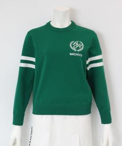 Вязаный логотип в стиле эмблемы