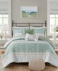 Карали 5 шт. Комплект одеял из сирсакера Madison Park, зеленый