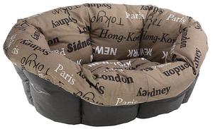 Ferplast Siesta Deluxe Овальная подушка для кровати с мягкой подушкой для кроватей 114x83x37см Ferplast, цвет бежевый, коричневый