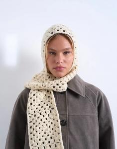 Балаклава крючком Topshop кремового цвета