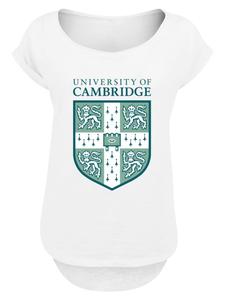 Длинная футболка с изображением щита Кембриджского университета белого цвета F4NT4STIC