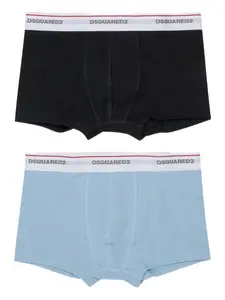Боксеры с логотипом (набор из двух штук) Dsquared2 Kids, черный