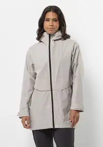 Длинная куртка Jack Wolfskin "MAINKAI LONG JKT W", с капюшоном, цвет Sea-Shell