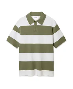 Полосатая футболка-поло Axel Arigato, зеленый