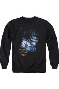 Толстовка Batman Arkham Asylum Arkham Killer Croc для взрослых с круглым вырезом Gildan, черный