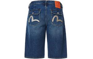 Джинсовые шорты мужские джинсовые синие Evisu, синий
