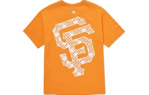 Футболка унисекс оранжевая MLB