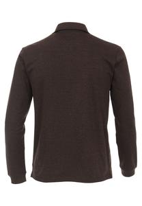 Мужская полосатая рубашка-поло с длинными рукавами CASAMODA, коричневый