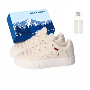 Fawn Miri Женские устойчивые к истиранию низкие скейтбордские кеды бежевые эксклюзивная коробка в комплекте носки, цвет Beige-Exclusive Shoe Box-Comes with Socks