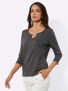 Рубашка с рукавами 3/4 графитового цвета creation L