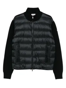 Стеганый кардиган с длинными рукавами MONCLER, черный