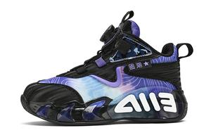 Баскетбольные кроссовки детские с вращающимся замком, низкие IMAU, черный/фиолетовый