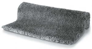 Коврик для ванной Spirella, коврик для ванной, коврик для душа, микрофибра, глубокий ворс пушистый | противоскользящий | подходит для полов с подогревом | 70х120см | Серый