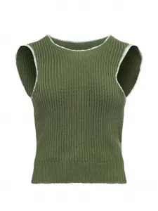 Топ в рубчик MM6 Maison Margiela, зеленый