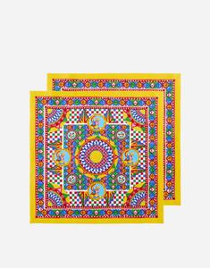 Набор из 2 льняных салфеток Dolce&Gabbana, мультиколор