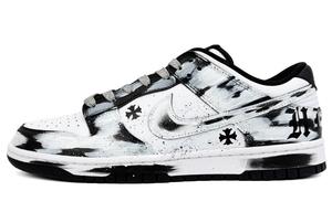 Nike Кроссовки для скейтбординга Dunk Suixin, Gothic Nightmare Coverage с амортизацией и низким верхом, унисекс, черно-белые