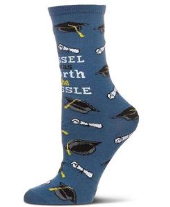 Женские носки с кисточками и открытками MeMoi, синий