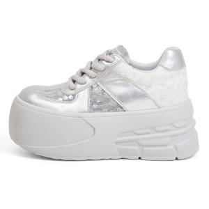 Кроссовки для образа жизни Женские низкие Milan Love Song, серебряный