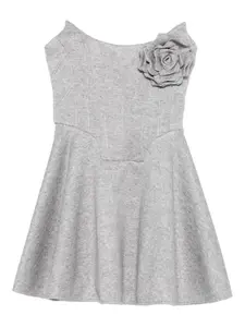 Платье с цветочной вышивкой Giuseppe Di Morabito, серый