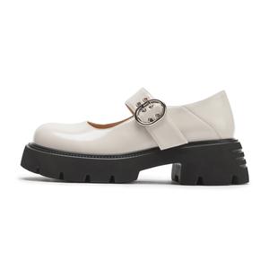 Hotwind Женские туфли Мэри Джейн на массивном каблуке - 03 Бежевый, цвет 03 Beige