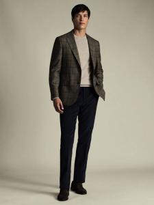 Однобортная куртка из шерстяной смеси Charles Tyrwhitt, Taupe