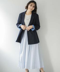 Полосатая расклешенная юбка Noela, цвет Off White